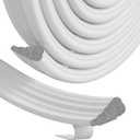 Weather Stripping Door Seal Strip for Door Frame,Window Insulation for Winter, Exterior Doors Soundproofing Gap Filler,Window Sealer Weather Stripping,Foam Windows Draft Stopper (White,2pcs196")