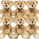 6 Pcs Teddy Bear Stuffed Animals Bulk 13.7 Inch Soft Cuddly Stuffed Teddy Bear Plush Toys Centerpieces for Baby Shower Mothers Day Birthday Wedding Party Gifts Brown