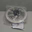 Socket Fan Light - 12" Socket Fan Ceiling Fan With Light and Remote, E26 Base, 4 Speed Wind Adjustment, 3000-6000k Dimmable LED Light for Bedroom, Kitchen (White)