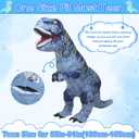 Servllcell Inflatable Dinosaur Costume for Kids/Teens,Halloween Costumes T Rex Blow Up Costumes for Boys Girls,Cosplay(Blue)