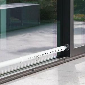 Sliding Door Security Bar, 17-51 inch Adjustable Patio Door Security Bar Childproof Window Safety Bar for Apartment Bedroom Bottom of Door Heavy Duty Interior White
