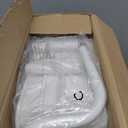 LEHOM 3 Tier Rolling Storage Cart, Metal Trolley Utility Cart with Wheels & Hooks, Easy Assembly Organizer Storage Cart for Bathroom Kitchen Office Bedroom White