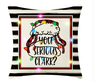 Christmas Vacation Decorations, Funny Holiday Pillow Cover, Griswold Family Christmas Vacation Merch Gifts, 18x18 Inch Holiday Throw Pillow Covers, Farmhouse Xmas Cushion Case Sofa Decor (Nobody)