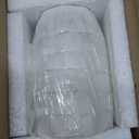 DELLING 6 Oz Porcelain Ramekins Set of 6, Geometric Creme Brulee Ramekins Oven Safe, Souffle Dishes for Baking Dessert Ice Cream Snack, Small Ceramic Bowls Dishwasher Microwave Freezer Safe, White