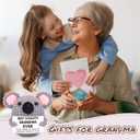 Funny Crochet Koala Grandma Gifts from Grandkids, Happy Mothers Day Birthday Gifts for Grandma, I Love You Retire Grandmother Nana Gigi Mimi Present from Granddaughter Grandson Small Cute Desk Decor