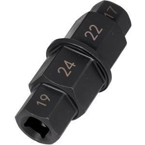 Motorcycles Hex Axle Tool steady Hex Bit Socket Set Black Spindle Socket Adapter Tool 17mm,19mm,22mm,24mm with Gloves, 6 in 1 (4 in 1)