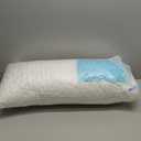 KUCEY Cooling Side Sleeper Pillow for Neck and Shoulder Pain, Luxury Shredded Memory Foam Curved Bed Pillows for Sleeping Set of 1- Adjustable Travel Pillow Size- Washable Cover Crescent White