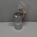 GROSCHE Milano Moka pot, Stovetop Espresso maker, Greca Coffee Maker, Stovetop coffee maker and espresso maker percolator (Grey, 9 cup)