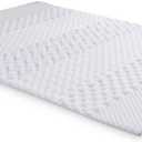 1.25 Inch 7-Zone Mattress Topper for Twin and Twin XL Beds  Soft Supportive Layer with Breathable Pattern Design for Enhanced Rest and Added Comfort