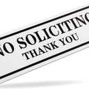 No Soliciting Sign for House That Keeps Solicitors Away, Super Strong Tape for All Surfaces, 8.3 2.4 In,2026 version, Perfect for Home Office Front Doors, Windows, Walls, Courtyard