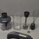 Mueller Multistick 800W 4-in-1 Immersion Blender Handheld, 12 Speed Hand Mixer - Turbo Boost, Heaviest Duty Copper Motor, Titanium Blades Hand Blender, Milk Frother Wand, Whisk, Beaker, Chopper, Grey