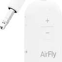 AirFly Pro 2  Bluetooth Adapter for Airplane, Pair 2 AirPods or Wireless Headphones  3.5mm AUX Bluetooth Transmitter and Receiver for Cars, Boats, Treadmills, TVs & More  Airplane Travel Essentials (White)