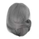 VICASKY Realistic Lace Front Bob Hair Wigs Grey Human Hair Wig Bangs for Women