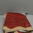 GarveeHome Living Room Rugs 4x6 Area Rugs Machine Washable Christmas Scalloped Rug Non Slip Low Pile Farmhouse Stain Resistant Carpet for Bedroom Nursery Classroom Dorm 4 ft x6 ft Red