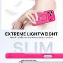 Faiono Magnetic for iPhone 17 Pro Case [Full Camera Protection][Military-Grade Protection][Compatible with MagSafe] Shockproof Protective Slim Phone Case for iPhone 17 Pro, Hot Pink