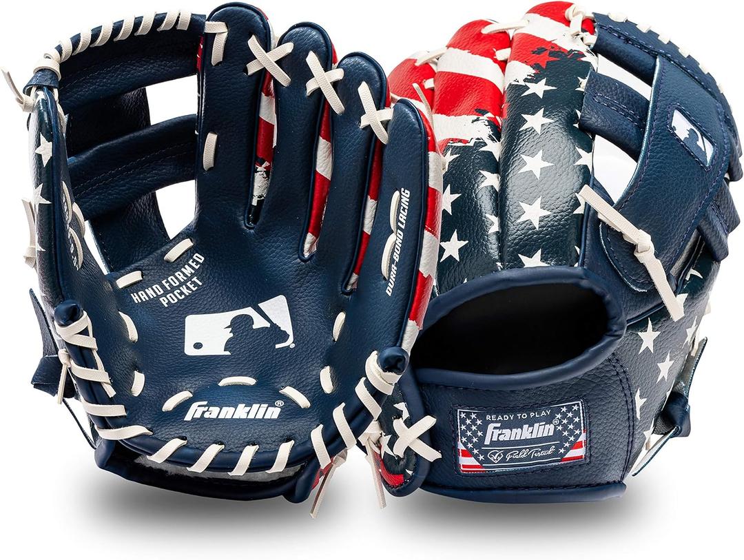Franklin Sports Kids Baseball Gloves - RTP Youth Teeball Glove, Size: 9.5"