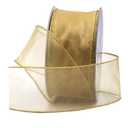 Royal Imports Organza Wired Sheer Ribbon 2" (#40) for Floral & Craft Decoration Gold