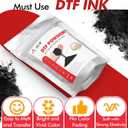 A-SUB DTF Powder, 35.3oz Black DTF Transfer Powder, Hot Melt Adhesive DTF Powder Works with DTF Printers, DTF Transfer Film and Ink for Digital Prints on Dark Color Fabric and Any Material Fabric