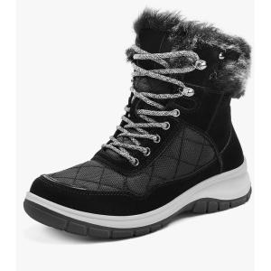 Mysoft Women's Snow Boots Waterproof Insulated Warm Lace-Up Winter Booties for Outdoor 7