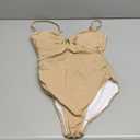 Eomenie One Piece Swimsuit for Women Tummy Control Ruched Bathing Suit Cutout U Wire Swim Suits (Small)