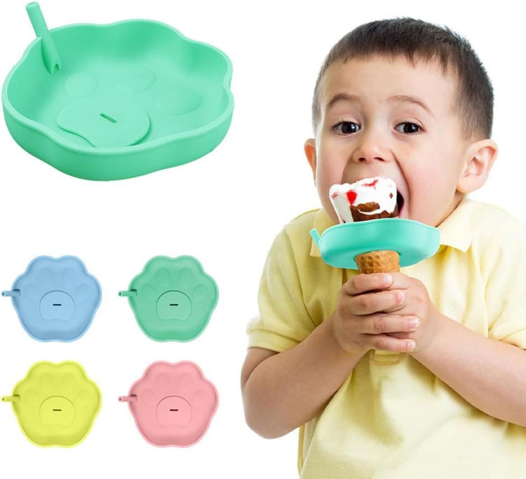 2025 New Children's Silicone Popsicle Holders, Reusable Silicone Popsicle Holder, Suitable for Frozen Popsicles and Ice Cream, Children's Hands Won't Get Dirty -4count