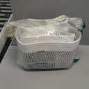 CHAT BLANC Cotton Rope Baskets for Organizing | 15x10x9 Storage Baskets for Shelves | Small Laundry Woven Baskets for Storage, Dog Toy Bin, Baby Basket, Off White& Grey 3 Pack