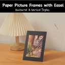 50 Pack Standing Paper Picture Frames 4x6,Cardboard Photo Frame with Easel,Paper Photo Frame Cards,Gallery Frames Bulk For Mother's Day Father's Day Graduation Birthday Wedding Classroom Craft DIY,Black