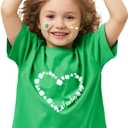 Kids St. Patrick's Day Shirt 2-7 Years Old Toddler Boys Girls Lucky Clover Tops Irish T-Shirts Shamrock Tee Outfits (Green)
