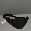 Small Sling Shoulder Crossbody Bag Men Women, Lightweight Anti-theft One Strap Casual Chest Bag Slim Backpack for Outdoor Walking Trip Hiking Biking Black