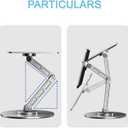 Magnetic Stand Only for iPad Pro 13 inch M4(2024),360Adjustable Foldable Desk Stand,Holder Desktop Tablet Mount for iPad Pro 13" M4(2024)