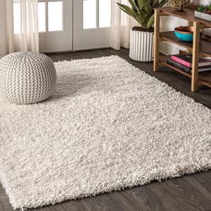 JONATHAN Y Mercer Shag Plush Cream Indoor Area Rug, 3x5, Contemporary, Modern, Easy-Cleaning for Living Room, Bedroom, Kitchen, Pet Friendly, Non-Shedding (MCR106D-3)