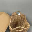 Deco 79 Seagrass Handmade Decorative and Functional Storage Basket Large Woven Basket Organizer with Ring Handles, Basket for Storage 20" x 18" x 19", Brown