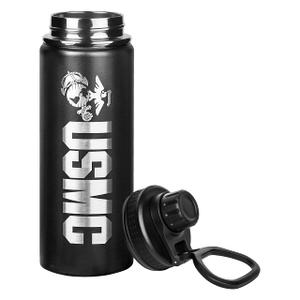 Military Gift Shop 20oz USMC Water Bottle - Marine Corps Double Wall Vacuum Insulated Stainless Steel Great for PT and Outdoor Sports Like Hiking Camping and Cycling-OFFICIALLY LICENSED