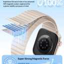 Patented Magnetic Sport Silicone Band Compatible with Apple Watch Bands 40mm 38mm 41mm 44mm 45mm 42mm 49mm Women Men, Soft Silicone Sport Loop Strap for iWatch Series 11 10 9 8 7 6 5 4 3 2 1 SE Ultra
