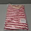 Plustrong Womens Oversized Sweatshirt Color Block Crewneck Casual Fall Pullover Tops (red stripe,M) (M)