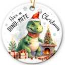 8 x Dinosaur Ornaments for Christmas Tree 2025 - Dinosaur Lover Gifts for Friends, Coworkers, Family, T Rex Ornament for Christmas Tree, Animal Lovers Gifts for Women, Christmas Decorations Indoor