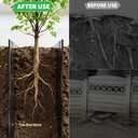 20ft x 24in x 60mil Tree Root Barrier, Heavy-Duty Bamboo Root Blocker