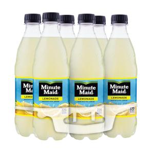 Minute Maid Lemonade Made w/Real Lemons, 16.9 fl oz, 6 Pack