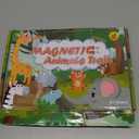 11 Pcs Magnetic Train Set Montessori Toys for 1 2 3 Years Old Toddlers Boys Girls, Wooden Animals Preschool Learning Easter Basket Stuffers Sensory Toys Birthday Gifts Ages 1-3, 2-4