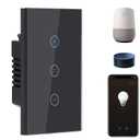 BSEED Smart Dimmer Switch, 2.4GHz WiFi Dimmer Light Switch Works with Alexa and Google Home, Neutral Wire Required Light Switch Dimmer, Single Pole Touch Dimmer Switch for Lamp, Remote Control, Black