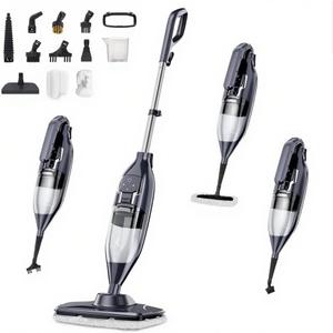 Steam Mop, 12-in-1 Powerful Handheld Steam Cleaner Detachable Steam Mops for Floor Cleaning, 550ML Removable Tank, 23FT Power Cable, MultiPurpose Steamer for Hardwood, Tile,Furniture,Sliver Gray