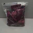 Ekouaer Women's Satin Robe Short Ruffle Hem Silky Robes Lightweight Kimono Brides Bathrobes Sleepwear S (Deep Red)