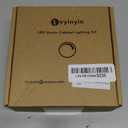 Single Under Cabinet Puck Light, Collection Display Cases Bookshelf Counter LED Lighting, 120V Electric Wired Wall Plug in, On Off Switch, White Cords, 2 Packs, Daylight