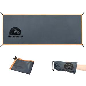 Tent Footprint - Waterproof Camping Tarp with Heavy Duty Grommet, Ultralight Outdoor Tent Floor Mat, PU3000mm Ground Sheet for Backpacking, Hiking, Hammock, Picnic, Beach (1 Person (86.6'' x 31.9''), Gray)