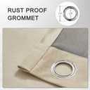 MASWOND Extra Long Velvet Curtains 14ft Length - Super Soft Thermal Insulated Grommet Large Window Drapes for High Ceiling Living Room Bedroom (52" W x 168" L, Beige, Cream, 1 Panel)