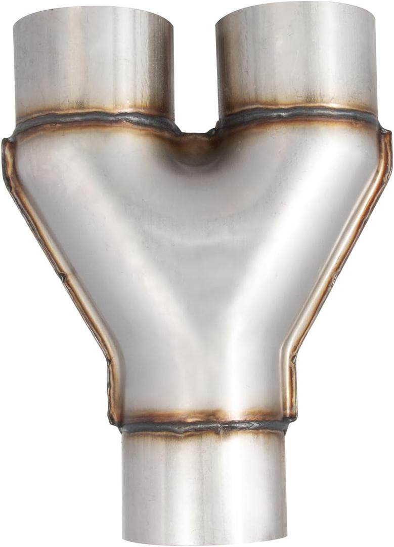 MXA 3" Y Pipe Exhaust, T409 Stainless Steel 3 inches Y Pipe, Universal Exhaust Y Pipe, Mid Connector Exhaust Tubing (3"x3"x10")