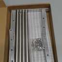 NearMoon Swivel Towel Rack, 13.8" Thicken 304 Stainless Steel 4-Arm Towel Bar, Space Saving Wall Mounted Towel Holder with Hook, Rustproof Swing Out Towel Hanger for Bathroom, Kitchen (Brushed Nickel)