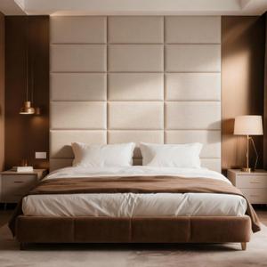 Fromann Upholstered Wall Mounted Headboard for Queen/TXL/King Size Beds, Peel and Stick Headboard 23.6" x 11.8"/PC, Interior Wall Panels for Bedroom Study, Headboards Only (6, Beige)