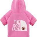 Paiaite Pink Chihuahua Dog Hoodie: Keep Your Pup Warm and Stylish with a 'The Dog Face' Printed Sweatshirt, Pet Clothes, and Sweater Coat All in One - Perfect for Winter and Cool Summer Nights! M (M-(5~11lb) | Chest(~17.7"))