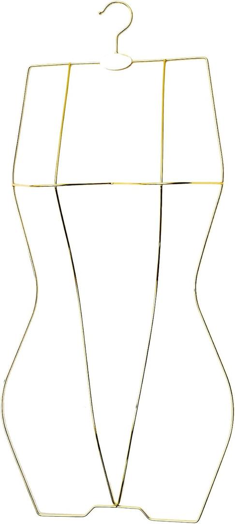 Bikini Swimsuit Hangers (Gold) 10 PCS 3D Body Shape Display Hangers for Lingerie